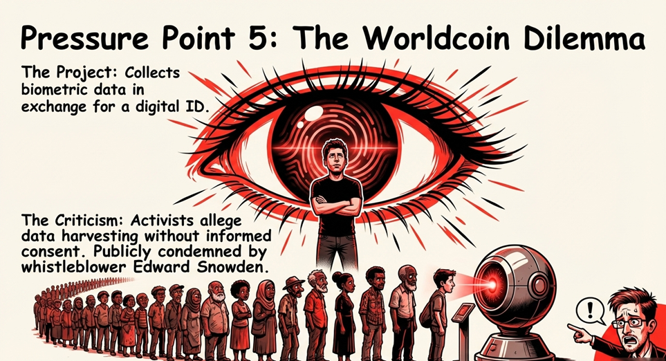 Worldcoin controversy - Sam Altman biometric data collection project