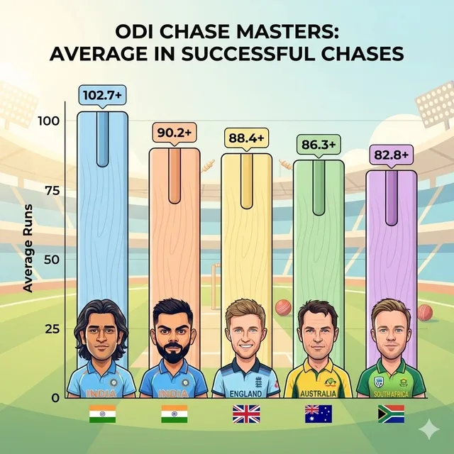 MS Dhoni and Virat Kohli: ODI chases