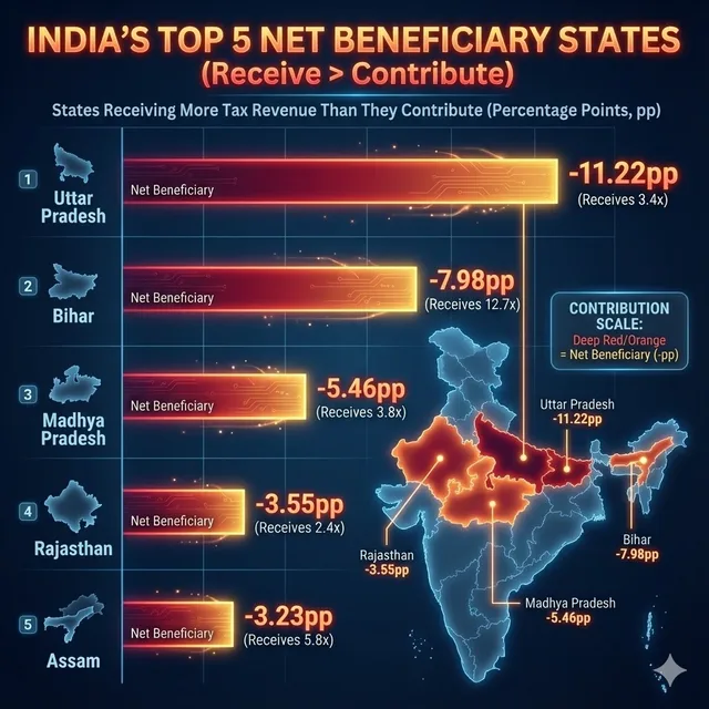 Tax transfers across Indian states